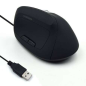 Souris USB verticale ergonomique Ewent 1800 dpi - 5 boutons - Pour droitiers - Câble de 1,23 m - Noir