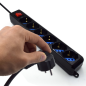 Multiprise Ewent - 6 prises - Version Schuko - 16 A avec interrupteur marche/arrêt - Protection contre les surcharges - Câble