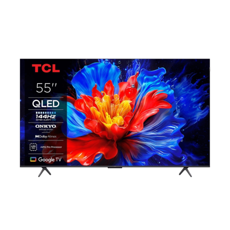 Téléviseur intelligent TCL 55P8K 55" QLED UltraHD 4K HDR - Google TV, Wi-Fi, HDMI, USB 2.0, Ethernet, Bluetooth - VESA 300 x