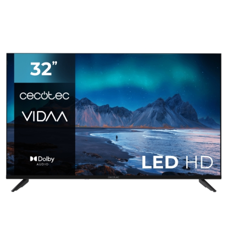 Téléviseur intelligent LED Cecotec série A5 ALH50032 32" avec résolution HD - Système audio Dolby - Système d'exploitation