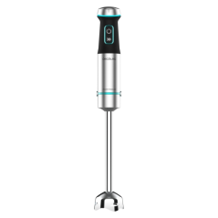 Mixeur plongeant Cecotec Power TitanBlack 1200 XL - 1200 W - 4 lames croisées en titane - Couvercle anti-éclaboussures