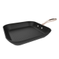 Poêle carrée Cecotec Polka Fantasy Grill Golden 28 cm - Aluminium forgé - Poignée rivetée - Revêtement antiadhésif - Compatible