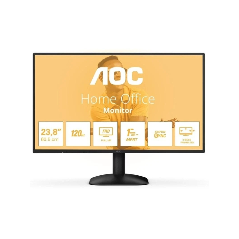 Moniteur AOC 24B31H 23,8" LED IPS Full HD 120 Hz - Temps de réponse 1 ms - HDMI, VGA - Compatible VESA 100 x 100 mm - Noir