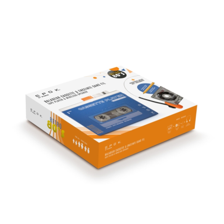 Lecteur cassette Bluetooth Bigben Epok - Haut-parleur intégré - Entrée casque - Casque inclus - Batterie 1200 mAh - Bleu