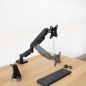 Support de bureau à bras articulé Tooq pour écrans 13"-32" - Pivotant et inclinable - Gestion des câbles - Poids max. 9 kg