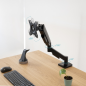Support de bureau à bras articulé Tooq pour écrans 13"-32" - Pivotant et inclinable - Gestion des câbles - Poids max. 9 kg