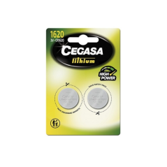 Lot de 2 piles 3 V Cegasa Lithium CR1620