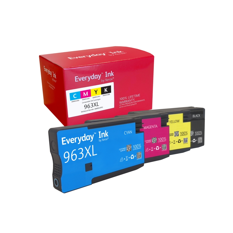 Cartouches d'encre reconditionnées Xerox HP 963XL lot de 4