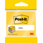 Cube Post-It de 400 notes autocollantes repositionnables - Forme carrée - 51 x 51 mm - Couleurs assorties