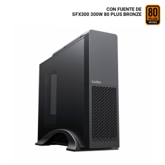 Boîtier tour CoolBox T313-BZ Slim Micro ATX, Mini ITX - Disque dur 2,5" et 3,5" - USB 3.0, USB-C - Alimentation 300 W - Noir