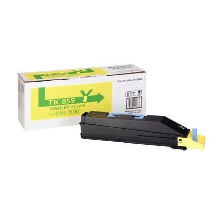 ✅ Cartouche de toner jaune originale Kyocera TK855Y - 1T02H7AEU0/TK855Y couleur jaune en stock