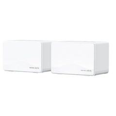 Système Wi-Fi Mesh Mercusys Halo H25BE (lot de 2) - Portée jusqu'à 460 m² - Débit jusqu'à 3 600 Mbit/s - Blanc