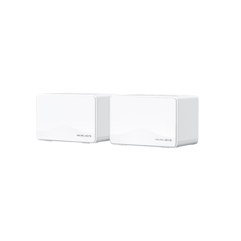 Système Wi-Fi Mesh Mercusys Halo H25BE (lot de 2) - Portée jusqu'à 460 m² - Débit jusqu'à 3 600 Mbit/s - Blanc