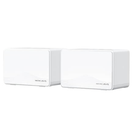 Système Wi-Fi Mesh Mercusys Halo H25BE (lot de 2) - Portée jusqu'à 460 m² - Débit jusqu'à 3 600 Mbit/s - Blanc