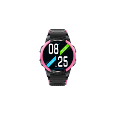 Montre connectée Savefamily Slim pour enfants avec GPS et appels - IPX7 - Caméra latérale - Écran IPS 1,28" - Rose
