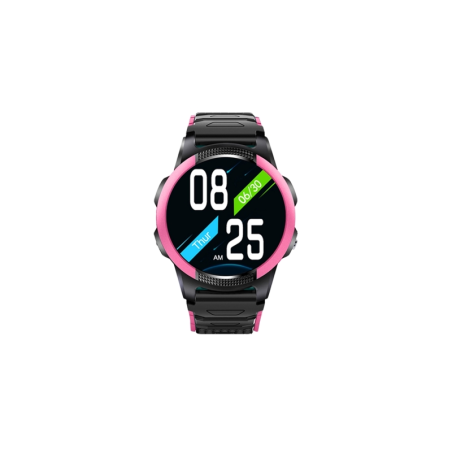 Montre connectée Savefamily Slim pour enfants avec GPS et appels - IPX7 - Caméra latérale - Écran IPS 1,28" - Rose
