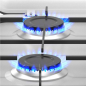 Cuisinière à gaz Muvip Vulcano 4 feux - Housse de protection - Pieds en caoutchouc - Surface émaillée - Brûleur amovible - 47,8