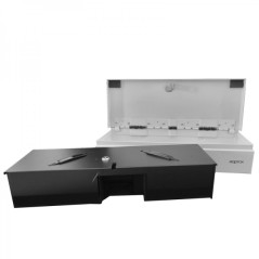 tiroir-caisse blanc noir compartiments