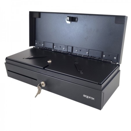 tiroir-caisse noir compact métal