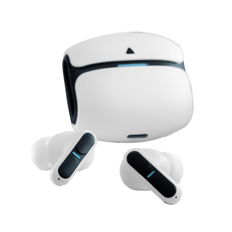 Casque Bluetooth 6.0 Leotec TWS Gaming Nebula Fit - Étui de chargement - Blanc
