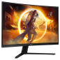 Moniteur AOC G4 31,5" incurvé 1500R LED Fast VA QHD 180 Hz HDR10 - Réponse 1 ms - Angle de vision 178° - HDMI, DisplayPort
