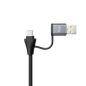 Adaptateur réseau Nanocable USB-C + USB-A/M 3.0 vers Gigabit Ethernet 10/100/1000 Mbps + Hub 3x USB-A 3.0 - 15 cm - Gris
