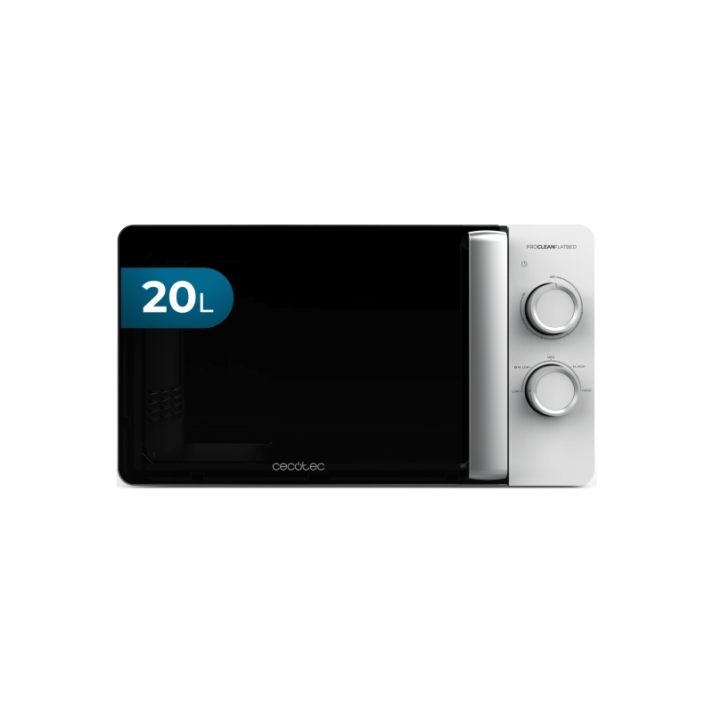 Micro-ondes à plat Cecotec Proclean 3010 sans plateau tournant - Puissance 700 W - Capacité 20 L - Revêtement céramique