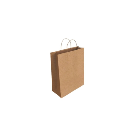 LOT de 25 Sac en papier kraft Bismark - Dimensions : 24 x 8 x 18 cm - Marron
