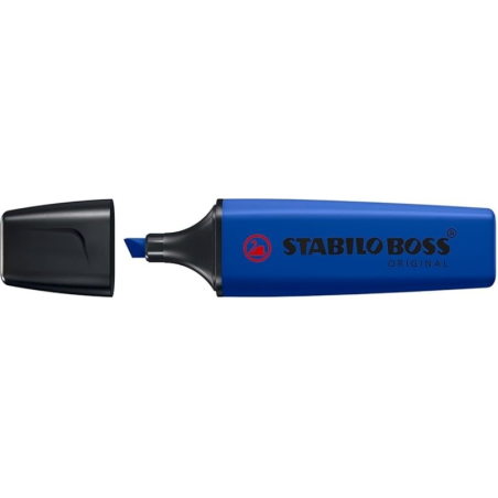 Marqueur fluorescent Stabilo Boss Naturecolors Wildflower Edition - Trait entre 2 et 5 mm - Encre à l'eau - Bleu marine