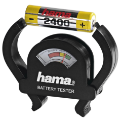 Testeur de batterie Hama - Universel - Affichage analogique - Noir