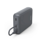 Batterie externe de voyage Hama 10 000 mAh - Lithium-polymère - USB-C - Câble intégré - Charge rapide - 2 ports de sortie