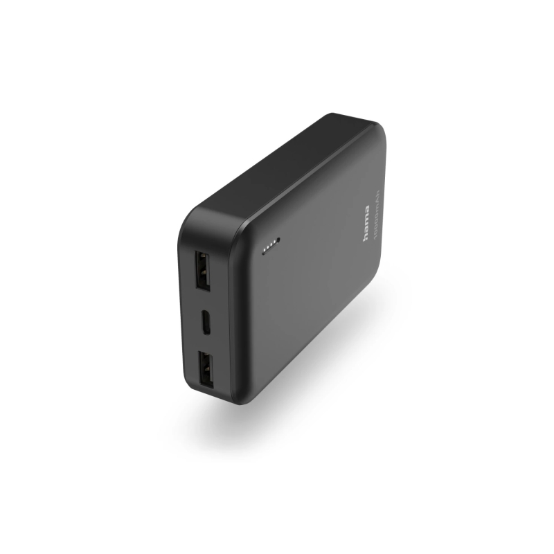 Batterie externe Hama 10 000 mAh - Lithium-polymère - USB-C - USB-A - Charge rapide - 2 ports de sortie - Indicateur de charge