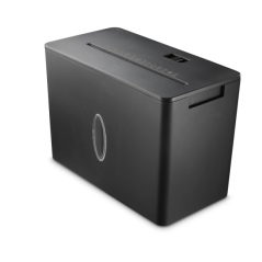 Destructeur de documents portatif Hama Safe x40-B - 210 W - 8 L - 64 dB - Détruit jusqu'à 4 feuilles - 1,8 m/min - Coupe