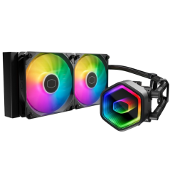 Kit de refroidissement liquide Cooler Master Masterliquid 240 Core II Lite ARGB - Ventilateurs préinstallés - Tubes de 400 mm