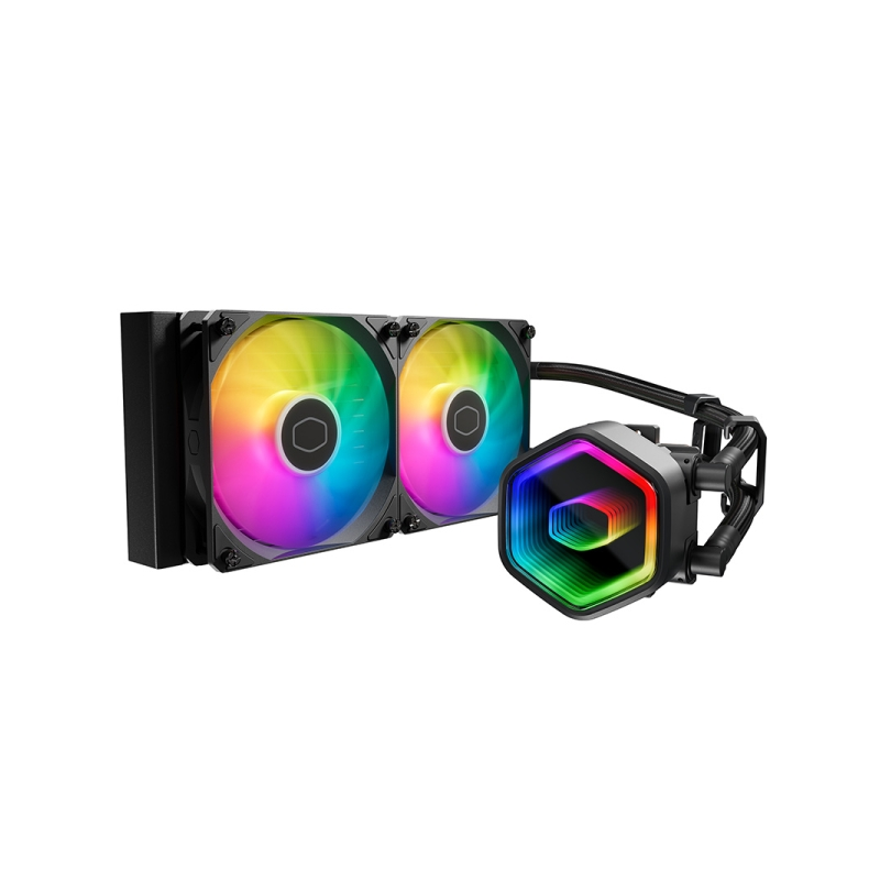 Kit de refroidissement liquide Cooler Master Masterliquid 240 Core II Lite ARGB - Ventilateurs préinstallés - Tubes de 400 mm