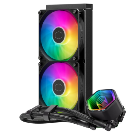 Kit de refroidissement liquide Cooler Master Masterliquid 240 Core II Lite ARGB - Ventilateurs préinstallés - Tubes de 400 mm