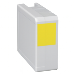 Cartouche imprimante blanche étiquette jaune