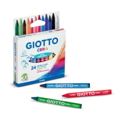 Lot de 12 crayons de cire Giotto - Extra forts - Faciles à tailler - Sans bavures
