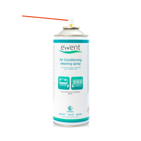 Spray nettoyant pour climatiseur Ewent - Aérosol mousse active - Neutralise les odeurs - Transparent