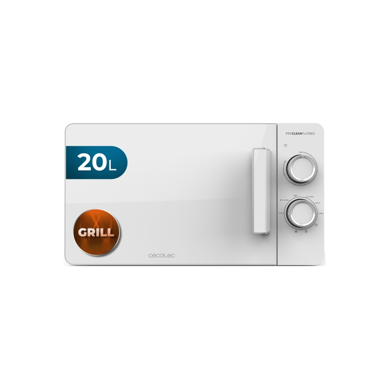 Micro-ondes à plat Cecotec Proclean 3120 sans plateau tournant - 700 W - Capacité 20 L - Grill 800 W - Technologie 3Dwave