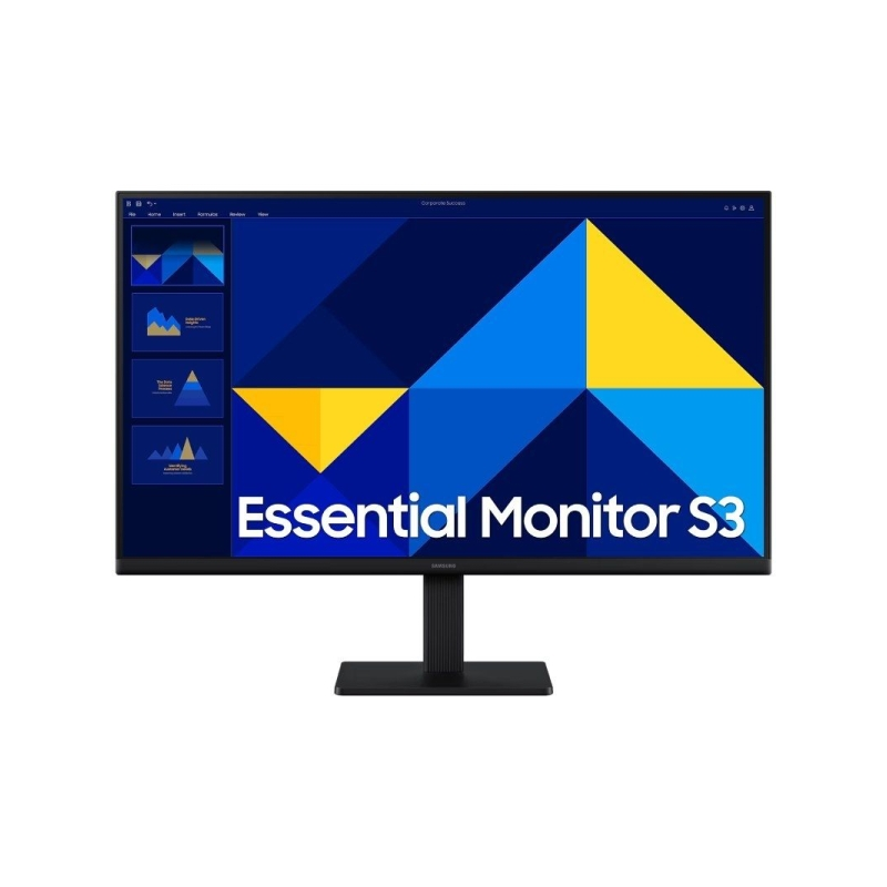 Moniteur Samsung Essential S3 27" LCD IPS FullHD 1080p 100Hz - Réponse 5 ms - Angle de vision 178° - HDMI - VESA 100x100mm