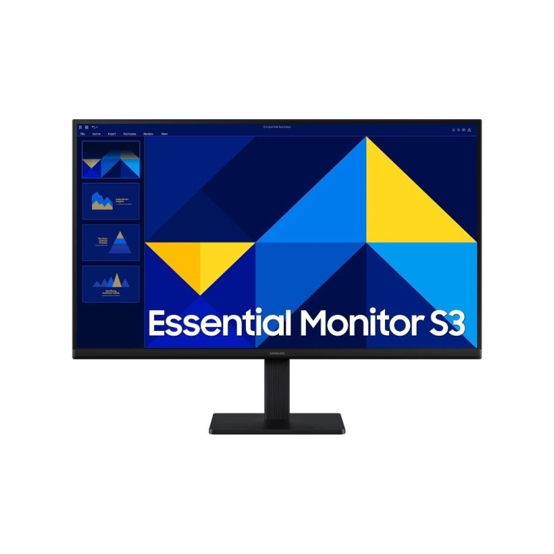 Moniteur Samsung Essential S3 27" LCD IPS FullHD 1080p 100Hz - Réponse 5 ms - Angle de vision 178° - HDMI - VESA 100x100mm