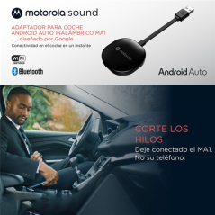 Adaptateur sans fil Android Auto Motorola MA1 - Wi-Fi - Bluetooth 5.0 - Noir