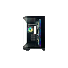 Boîtier ATX L-Link Nova - Verre trempé continu - 4 ventilateurs RGB - USB 3.0 - Noir