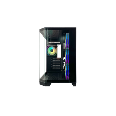 Boîtier ATX L-Link Nova - Verre trempé continu - 4 ventilateurs RGB - USB 3.0 - Noir