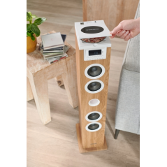 Tour de son Thomson DS121CD - Puissance musicale 60 W - Couleur bois/blanc