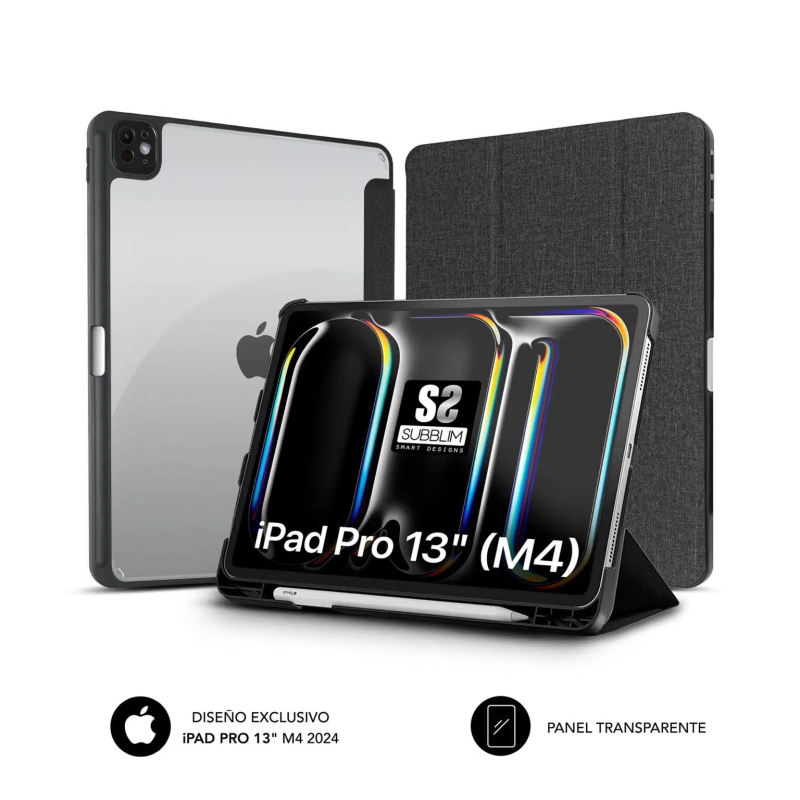 Coque exclusive Subblim pour iPad Pro 13 ? M4 2024 - Fermeture Magnétique - Bords Renforcés - 2 Positions d'Appui - Couleur
