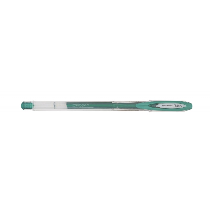 Stylo gel Uni-ball Signo Noble Metal vert 0,8 mm - lot de 12