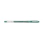 Stylo gel Uni-ball Signo Noble Metal vert 0,8 mm - lot de 12