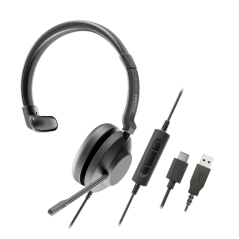 Casque Axtel One USB avec microphone - Connexion USB-A - Commandes audio intégrées - Stéréo